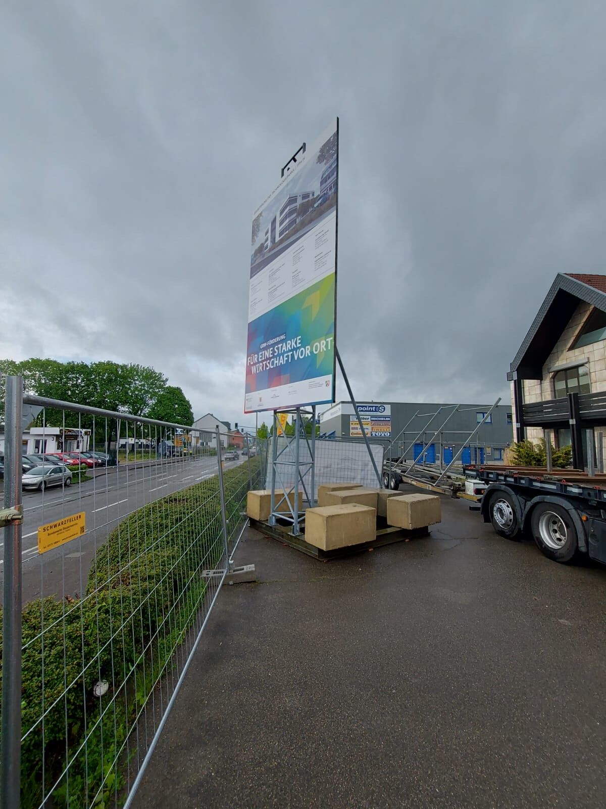 Bauschild 3×5 m für ein Bauprojekt in Herzogenrath