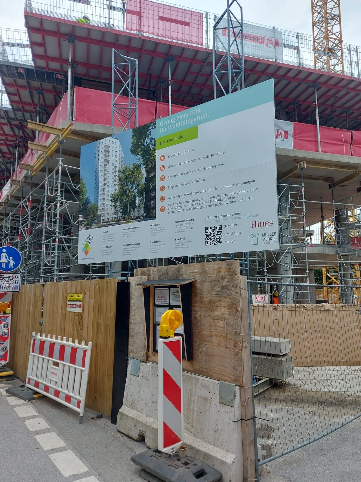 Bauschild 5×3 m für Wohnbauprojekt in München